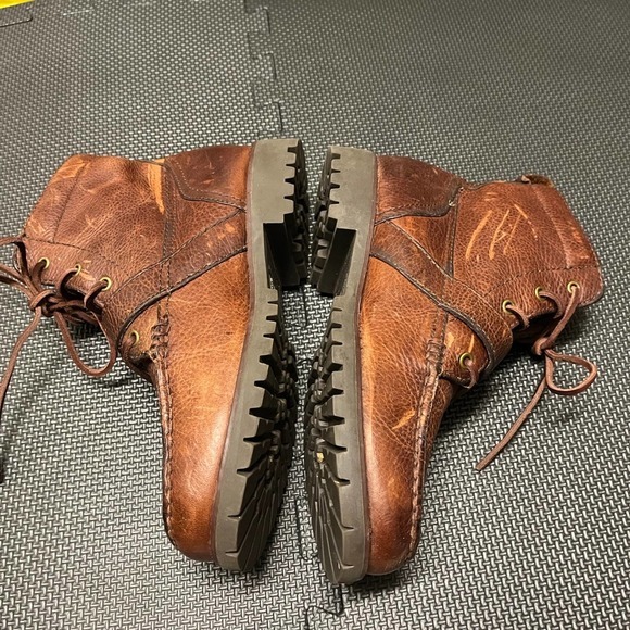 Polo Ralph‎ Lauren Redmond Roger Field Leather Boot Brown Men's sz 7 - Picture 3 of 7